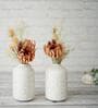 Gwen White Iron (Pack of 2) Vases