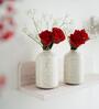 Gwen White Iron (Pack of 2) Vases