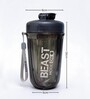 Black Gym Protein Shaker Water Bottle, 600 ml