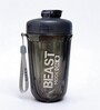 Black Gym Protein Shaker Water Bottle, 600 ml