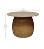 Gypsy Wicker Outdoor Table In Light Brown Finish