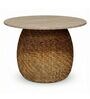 Gypsy Wicker Outdoor Table In Light Brown Finish