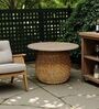 Gypsy Wicker Outdoor Table In Light Brown Finish