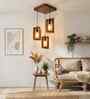 Gyro Brown Solid Wood Cluster Hanging Light