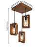 Gyro Brown Solid Wood Cluster Hanging Light