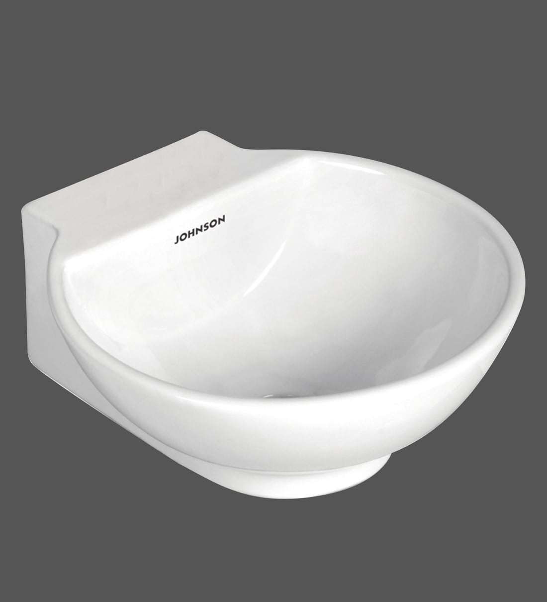 Buy Round Shape Ceramic White Wall Mounted Wash Basin (L 15, W 12, H