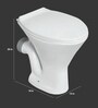 Ceramic White S Trap Floor Mounting Commode (L: 15, W: 18, H: 20 Inches)