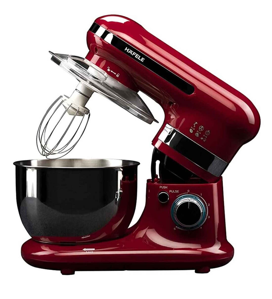 Buy Hafele Glam line Pro 800W Power Mixer with Mixing Attachments in Red Colour Online Mixer