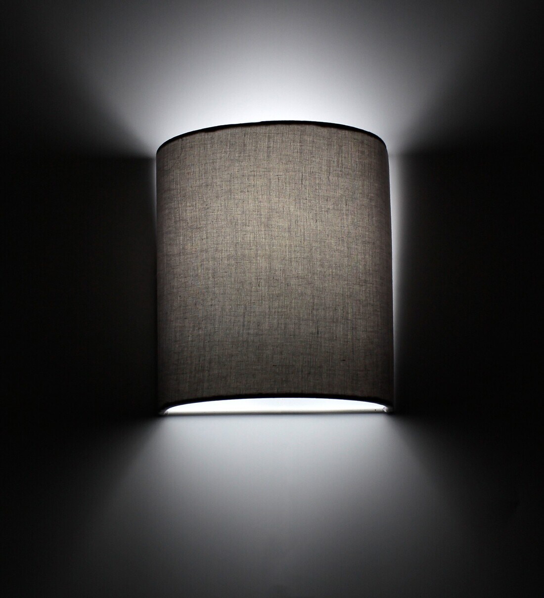 Buy Half Cylindrical Shape Metal Wall Flush Mount Light with Grey ...