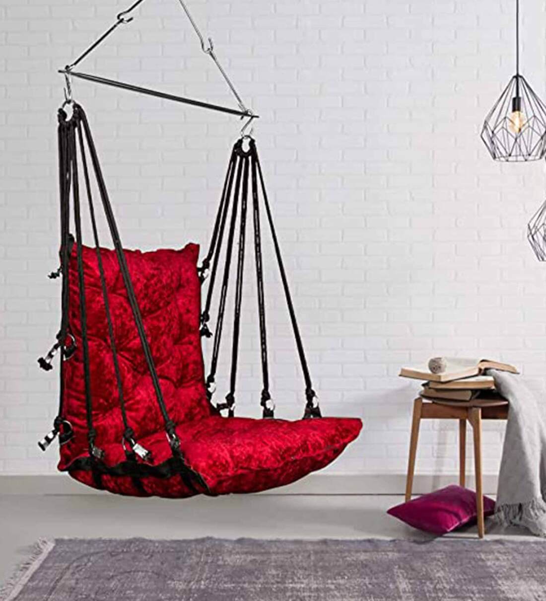 Buy Hammock Fabric Swing in Red color Colour at 100 OFF by Swingzy Pepperfry