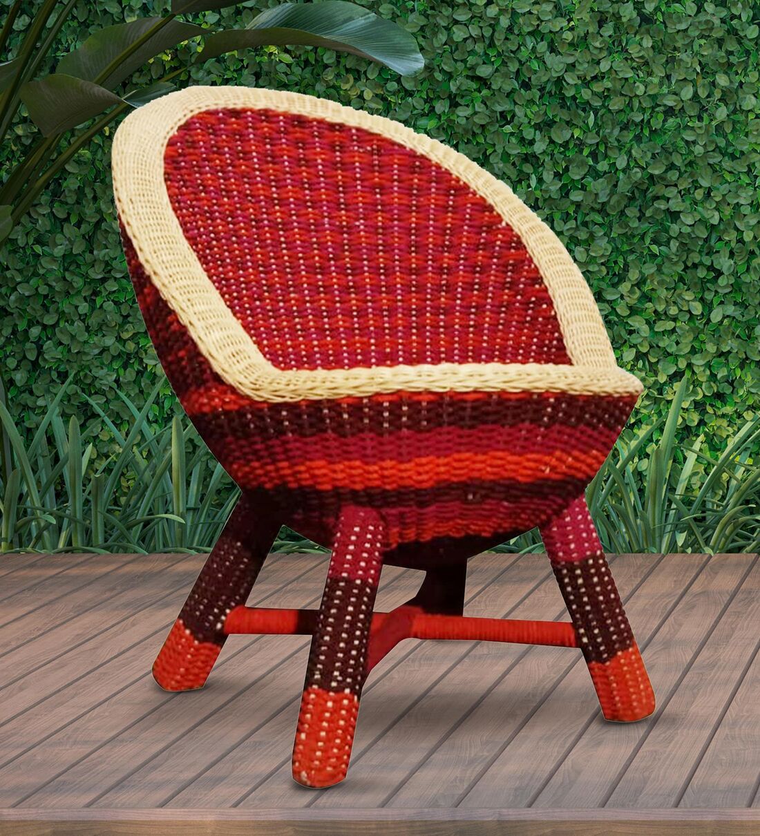 Buy Handcrafted Wicker Arm Chair in Multi Colour at 100 OFF by IRA
