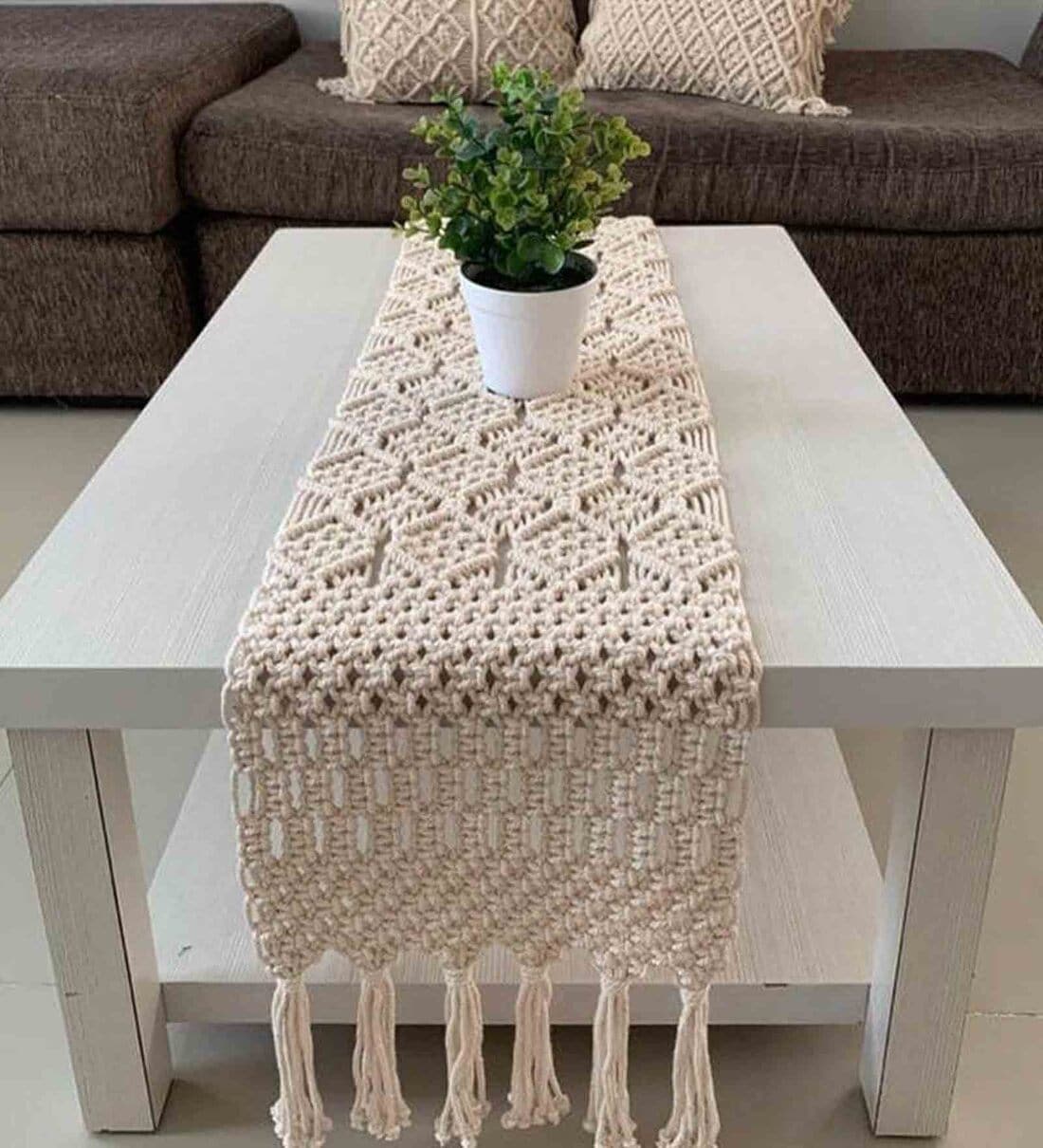 off white table runner