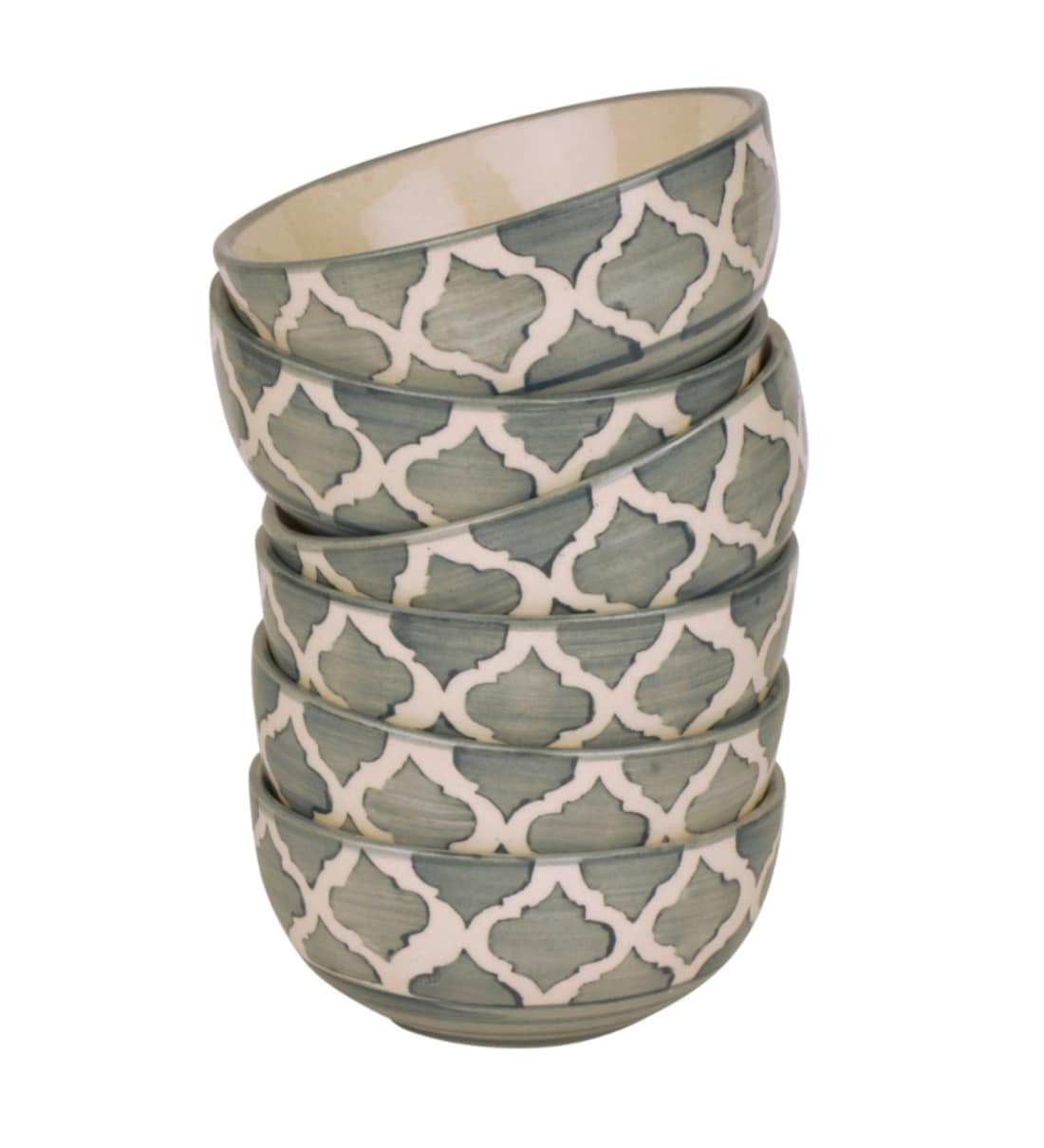 Buy Handpainted Ceramic Serving Bowls Set of 6 By StyleMyWay Online