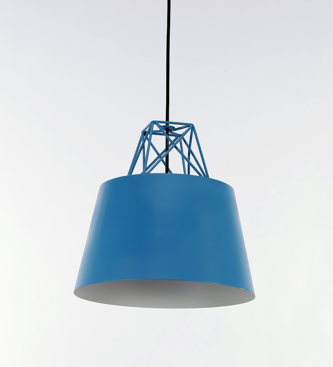 Buy Cebu Blue Metal Single Hanging Lights CasaCraft By Pepperfry Online Contemporary Single