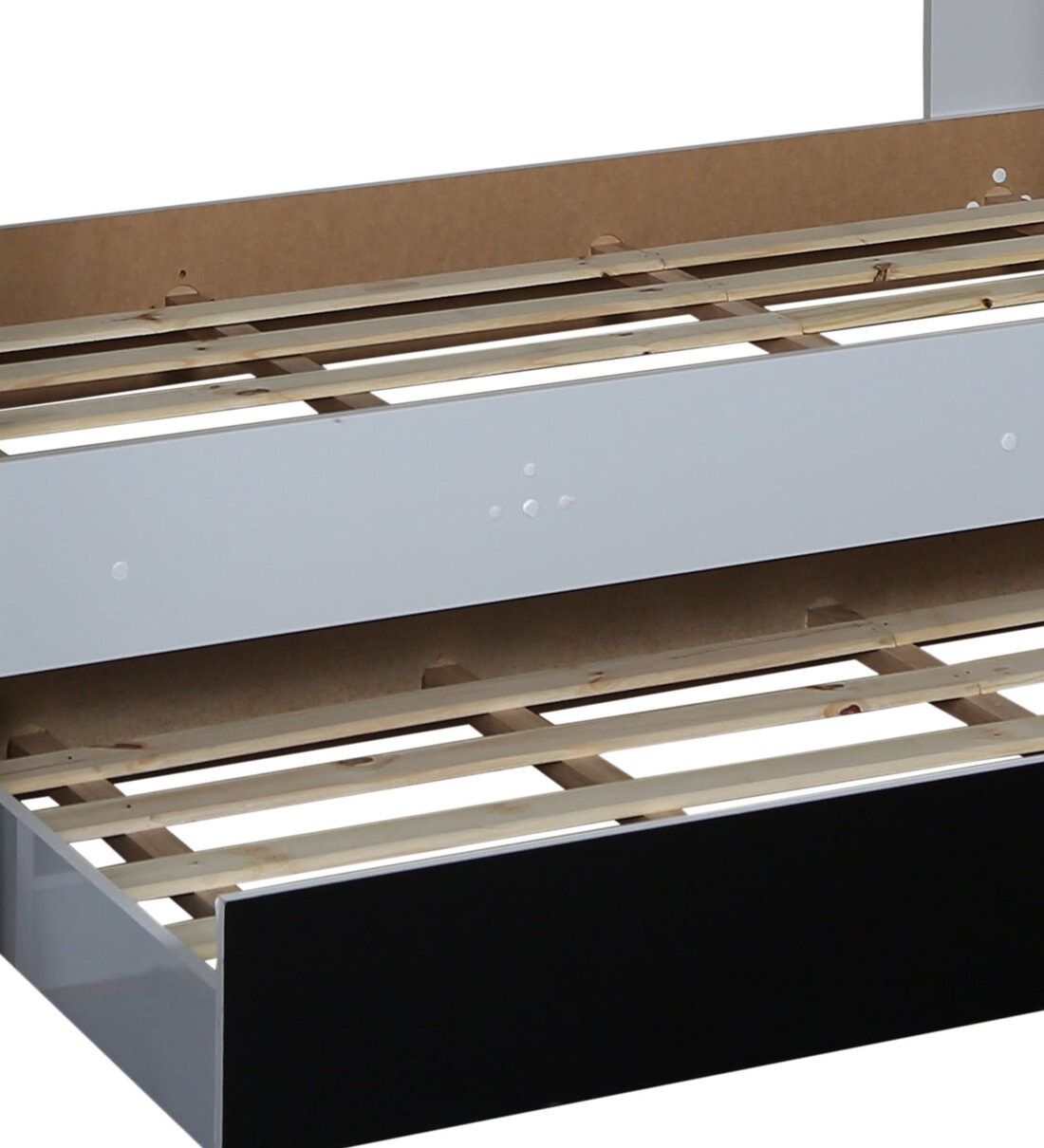 Buy Hannah Storage Bunk Bed with Trundle in Black & White CasaCraft