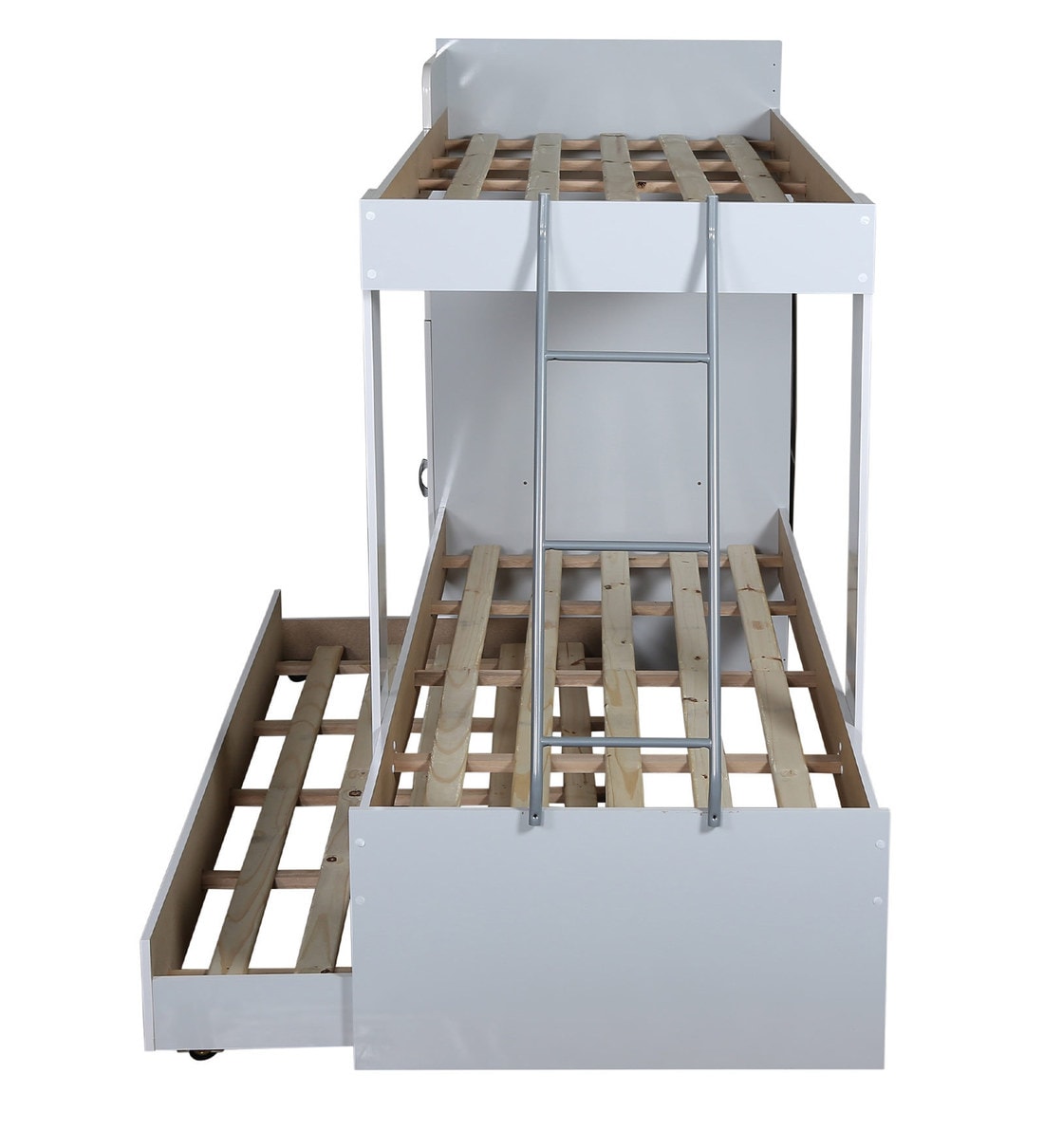 Buy Hannah Storage Bunk Bed with Trundle in Black & White CasaCraft