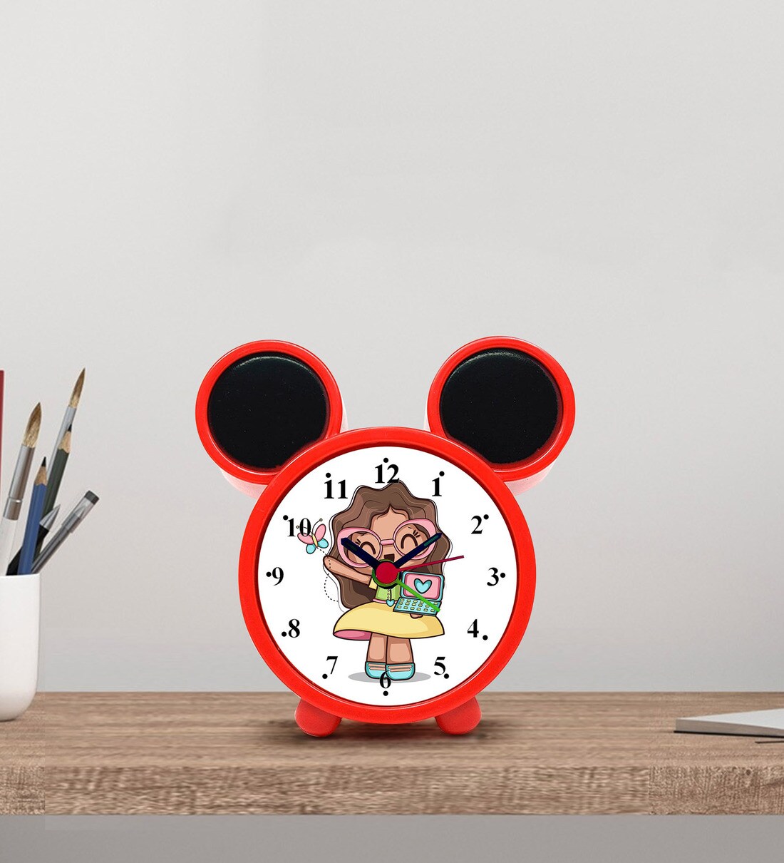 Buy Happy Girl Alarm Table Clock by WENS Online Kids Table Clocks