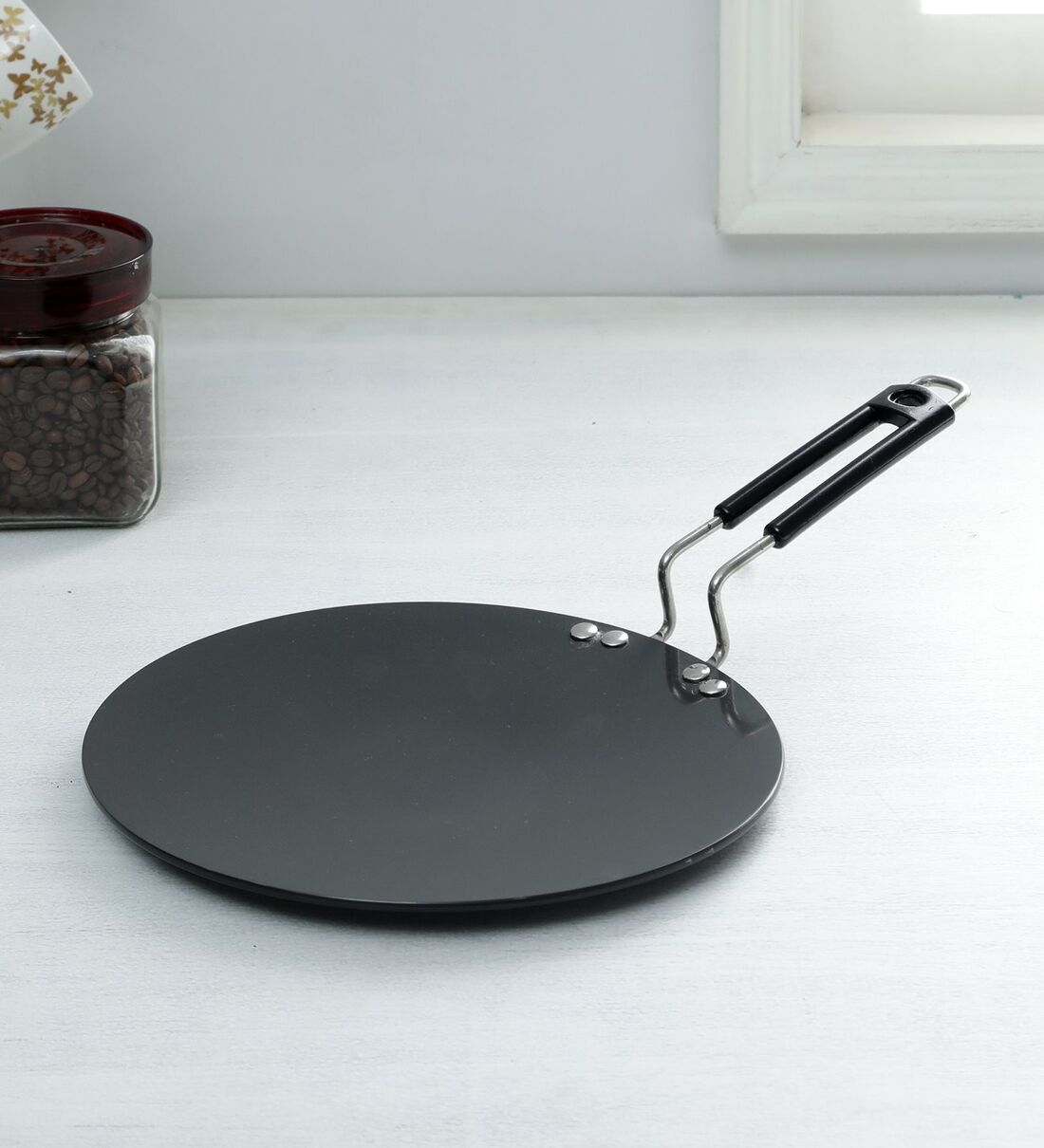 Tawa Roti En Aluminium Anodisé Dur - Taille 10, Diamètre 250mm, épaisseur 4mm - Parfait Pour Roti, Chapati, Naan, Crêpes - 10