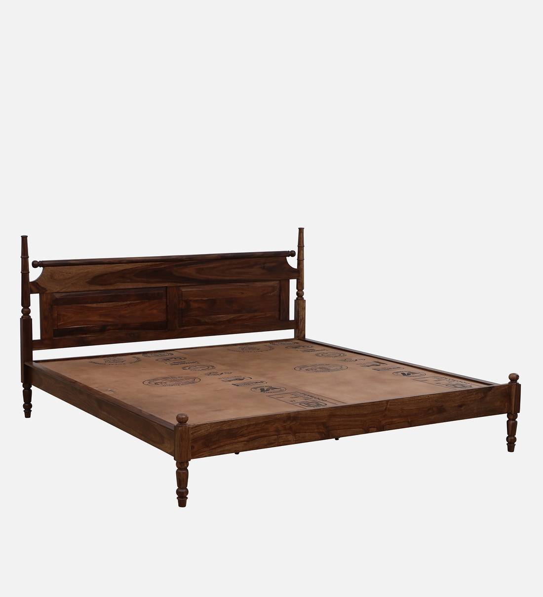 Buy Harleston Sheesham Wood Queen Size Bed In Provincial Teak Finish By
