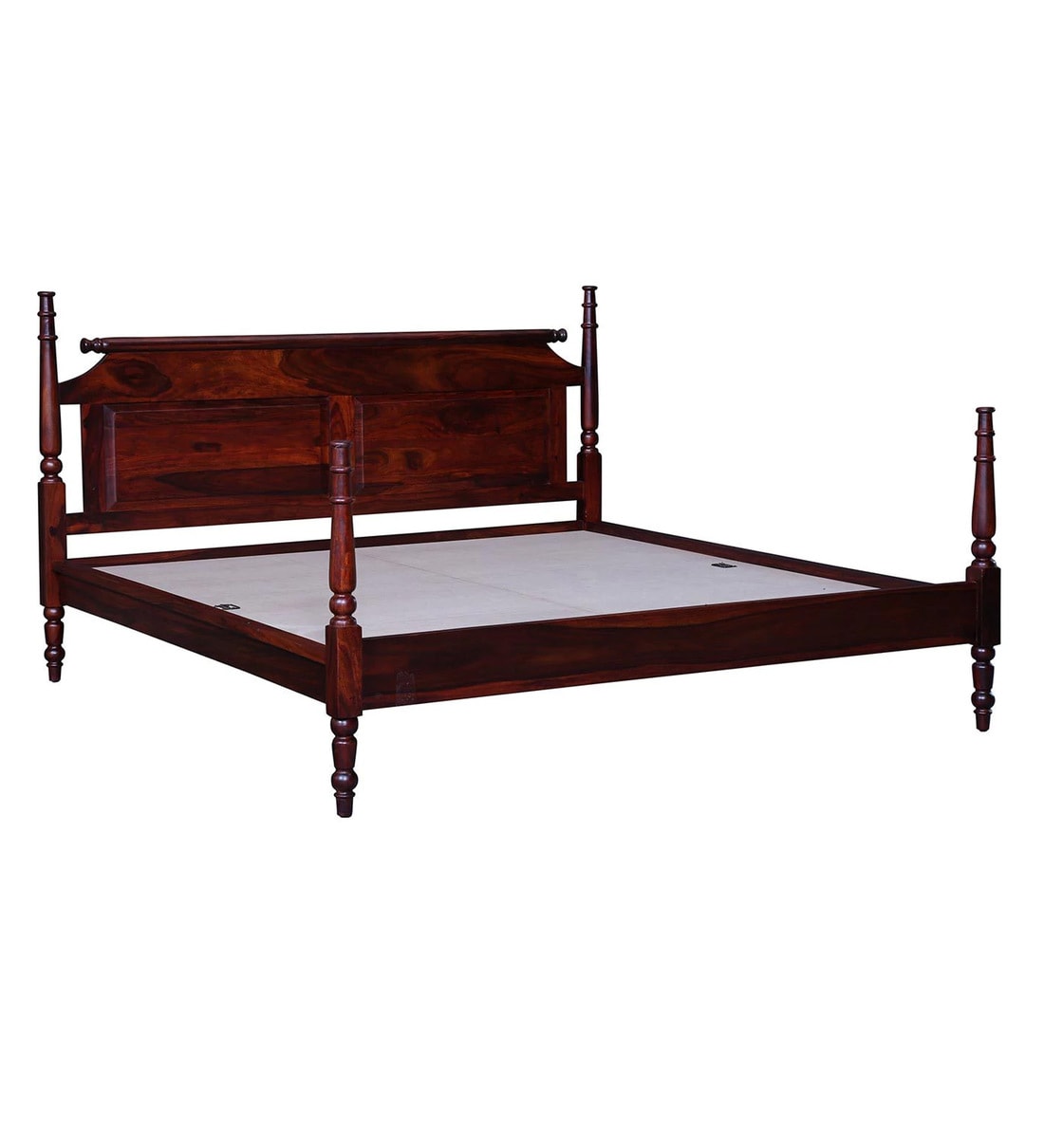 Buy Harleston Solid Wood King Size Bed in Honey Oak Finish Amberville