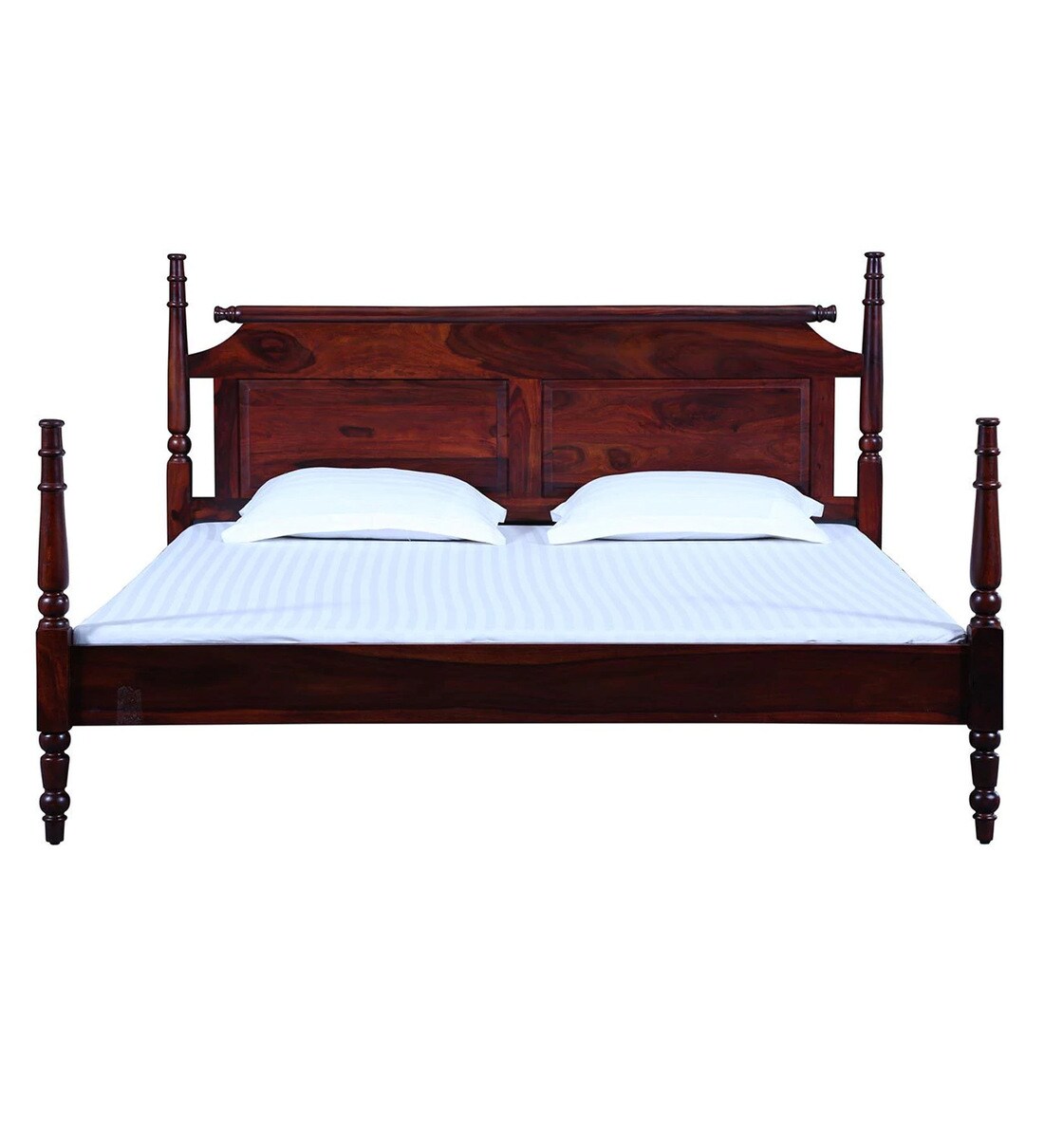 Buy Harleston Solid Wood King Size Bed in Honey Oak Finish Amberville
