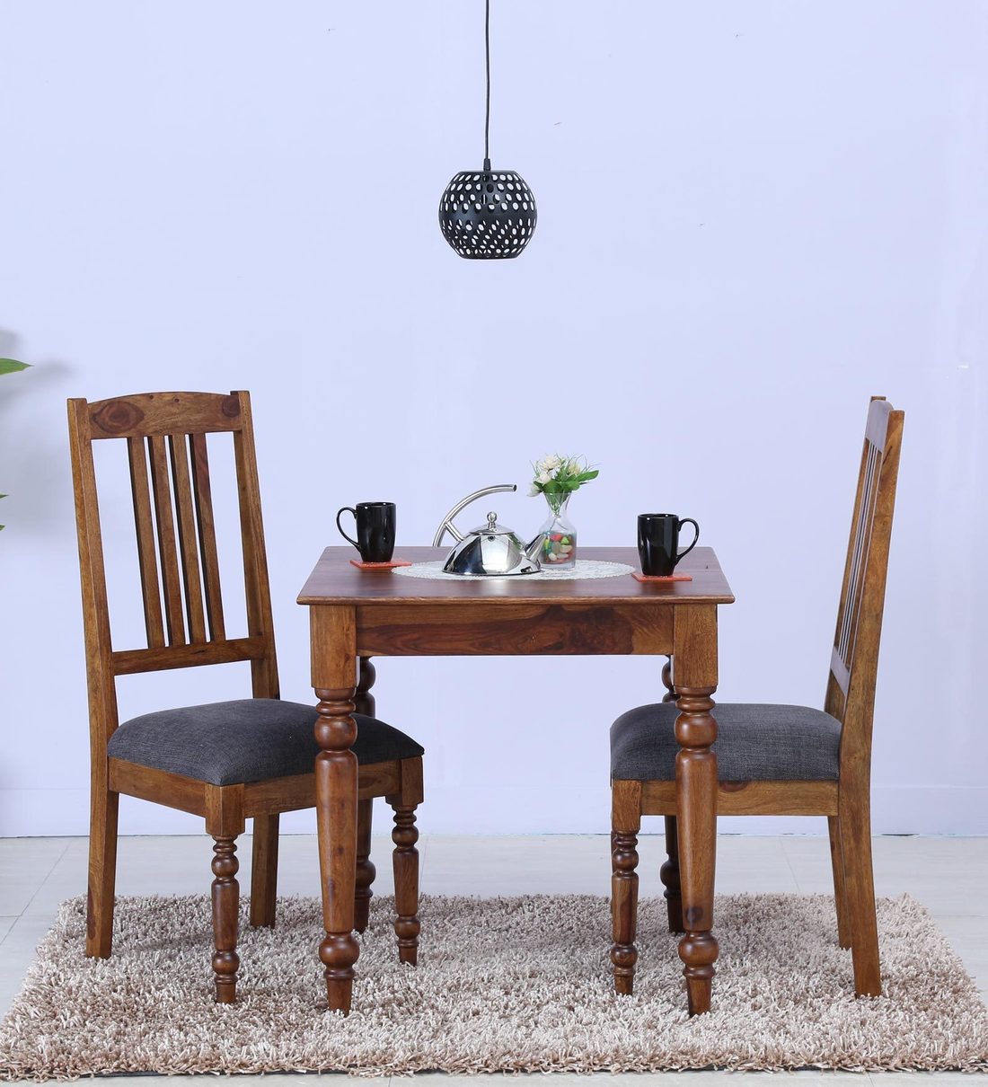 Buy Harleston Solid Wood Two Seater Dining Set In Provincial Teak Finish By Amberville From