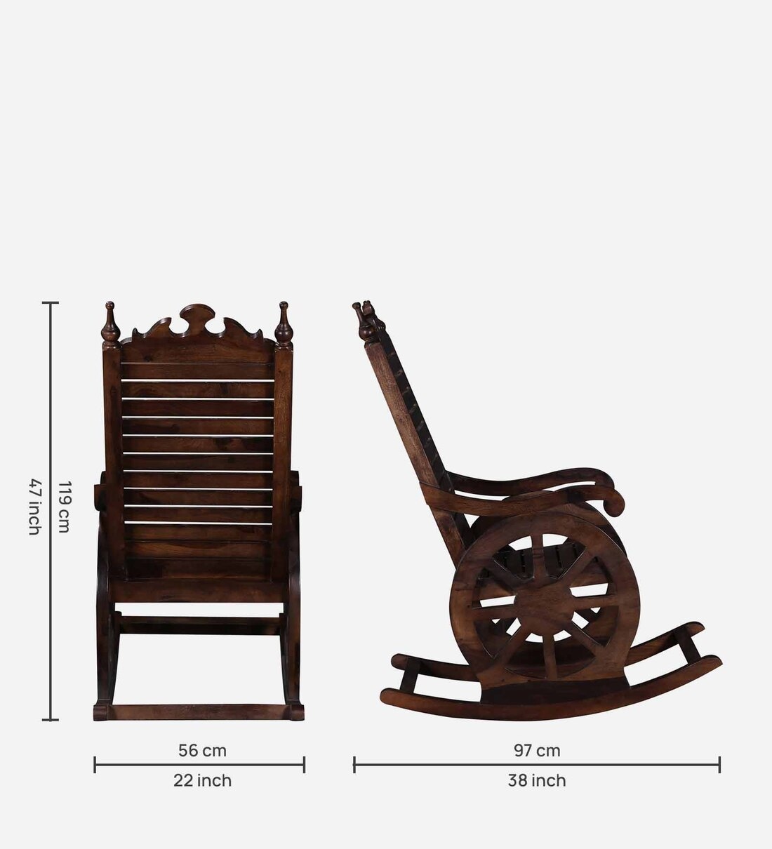 Wooden rocking chair online pepperfry