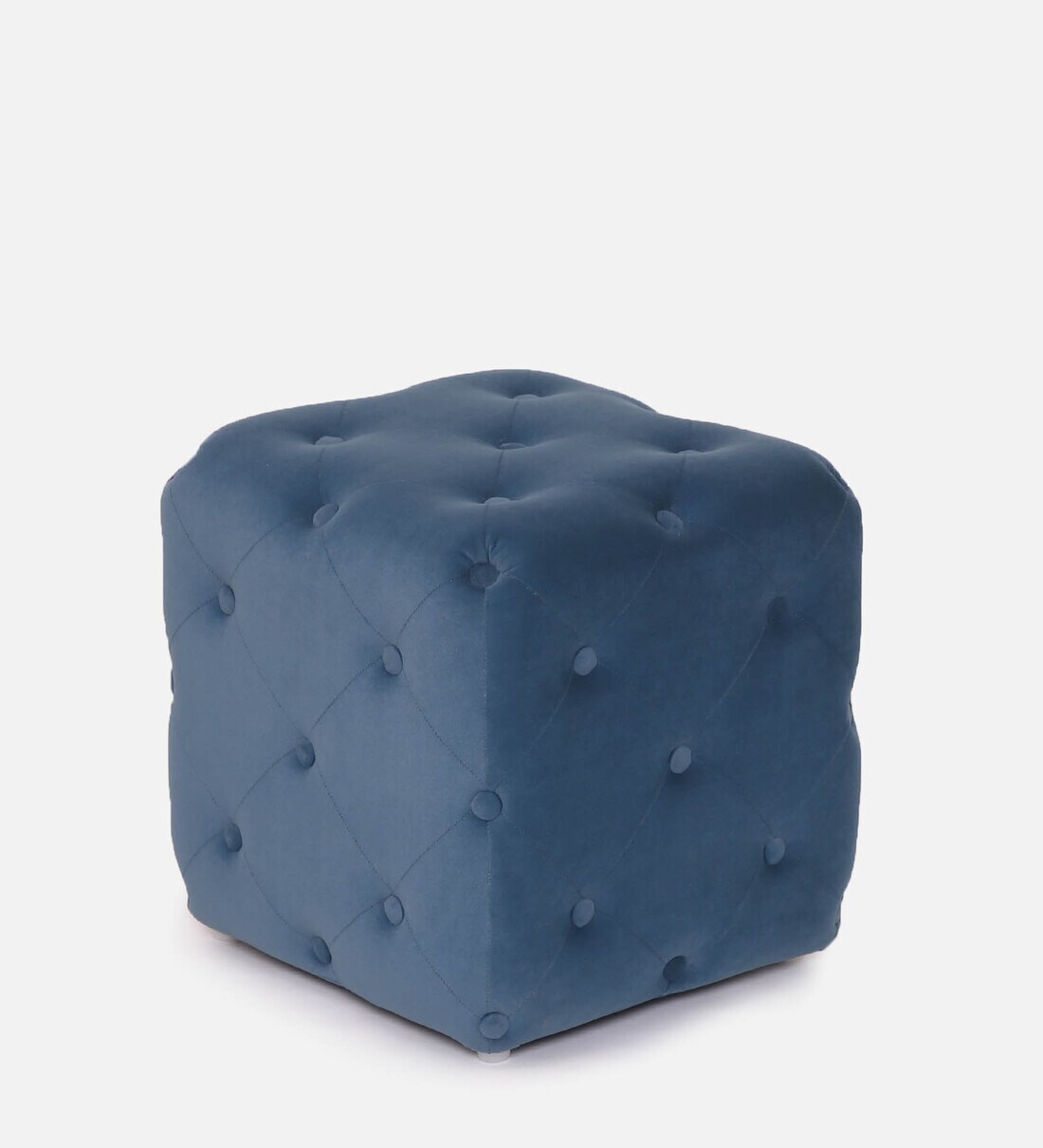 Buy Harold Fabric Pouffe in Blue Colour at 38 OFF by VOF Pepperfry