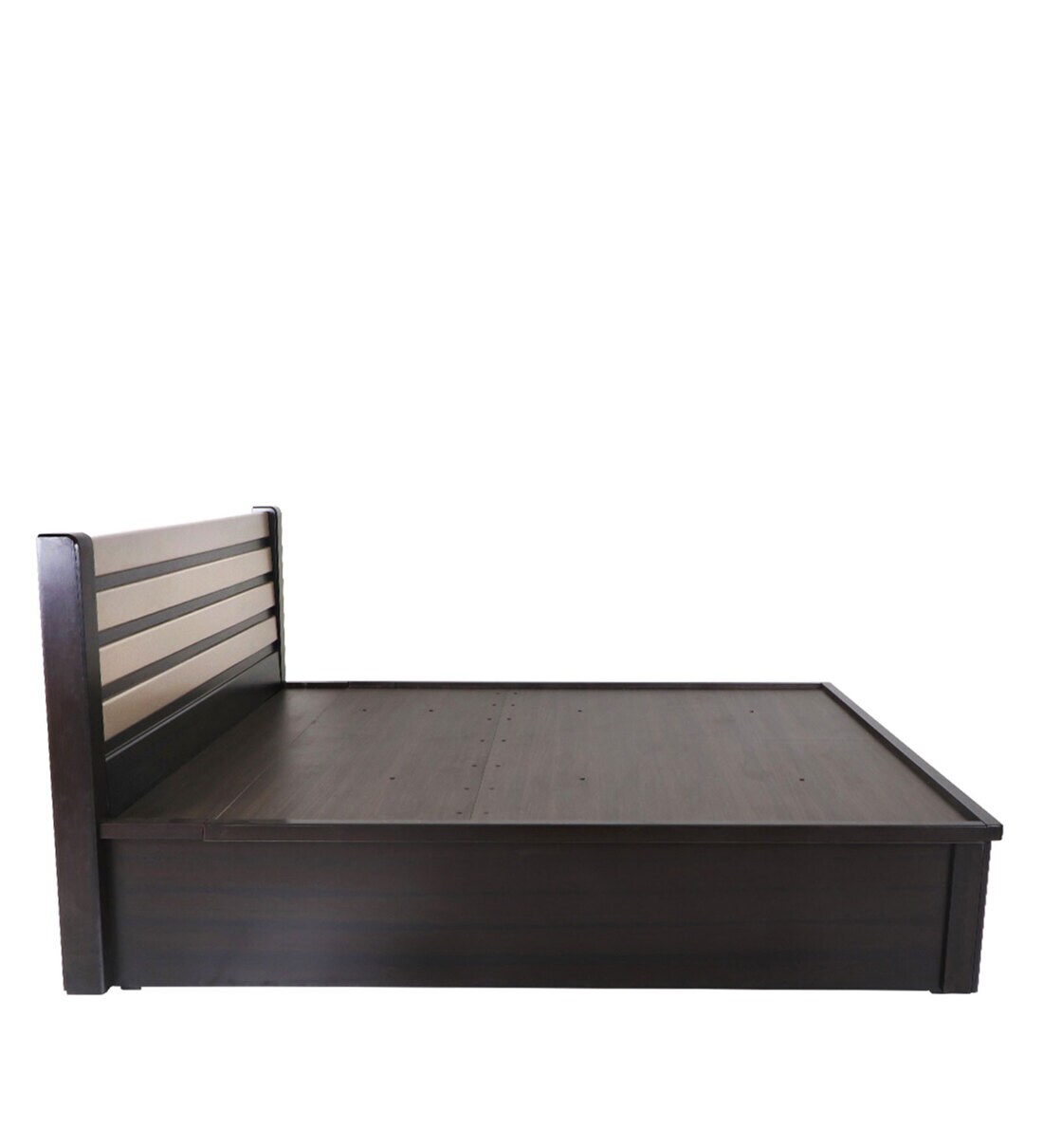 Buy Harvey King Size Bed in Walnut Finish with Hydraulic Storage Online