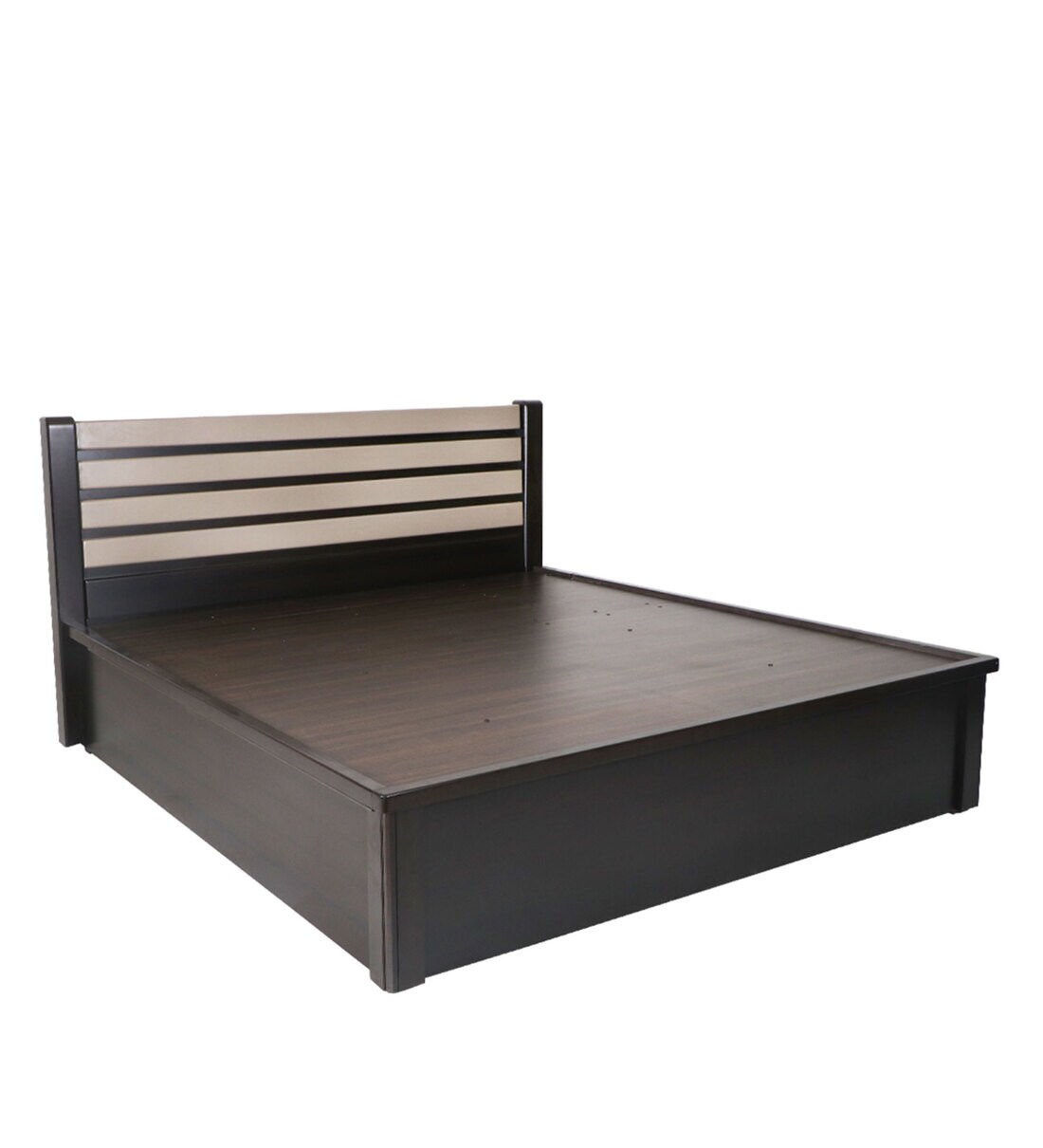 Buy Harvey King Size Bed in Walnut Finish with Hydraulic Storage Online
