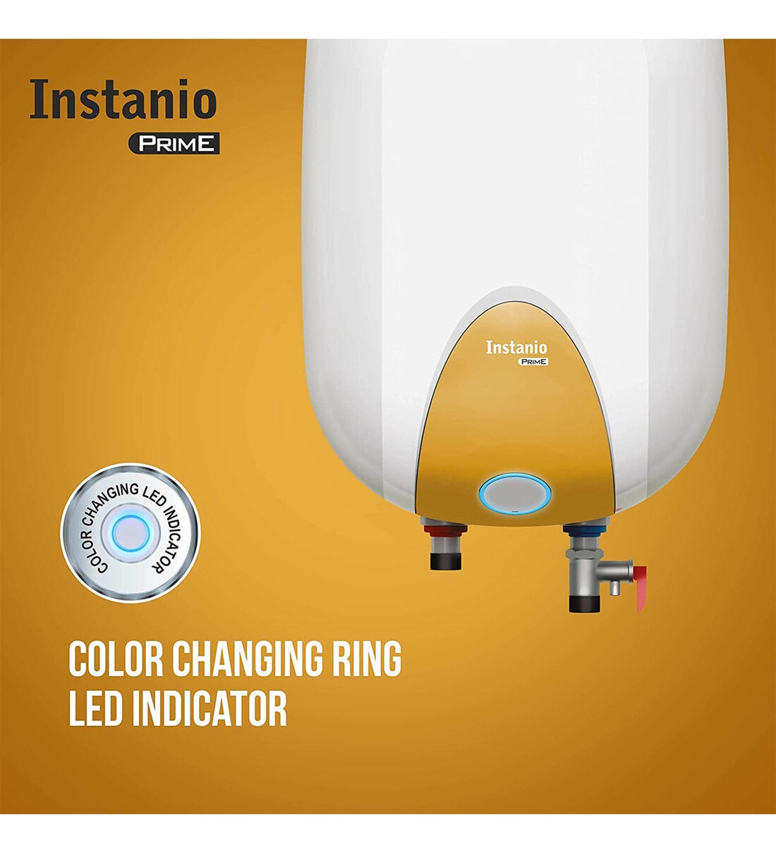 Buy Havells Instanio Prime 25L 2000W 4 Star Storage Water Heater (White  Mustard) at 48% OFF by Havells | Pepperfry