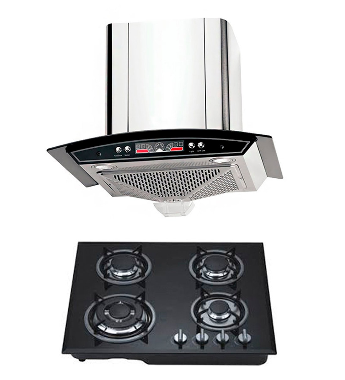 Buy Hawk 4 Burner Auto Ignition Hob and Chimney Combo Online Chimneys