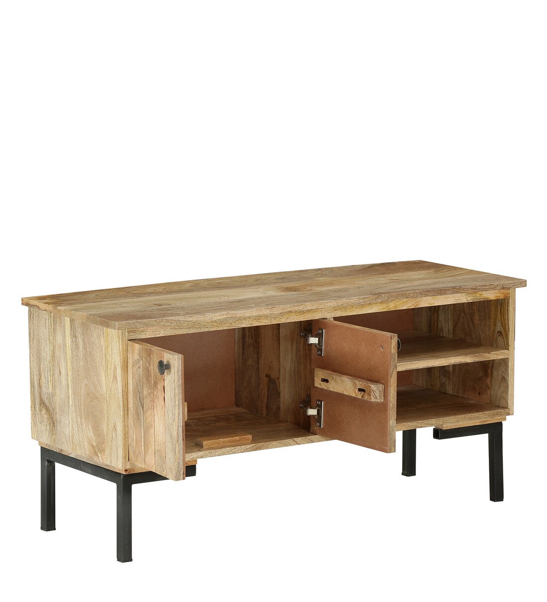 Buy Haywood Solid Wood Entertainment Unit In Natural Finish Bohemiana