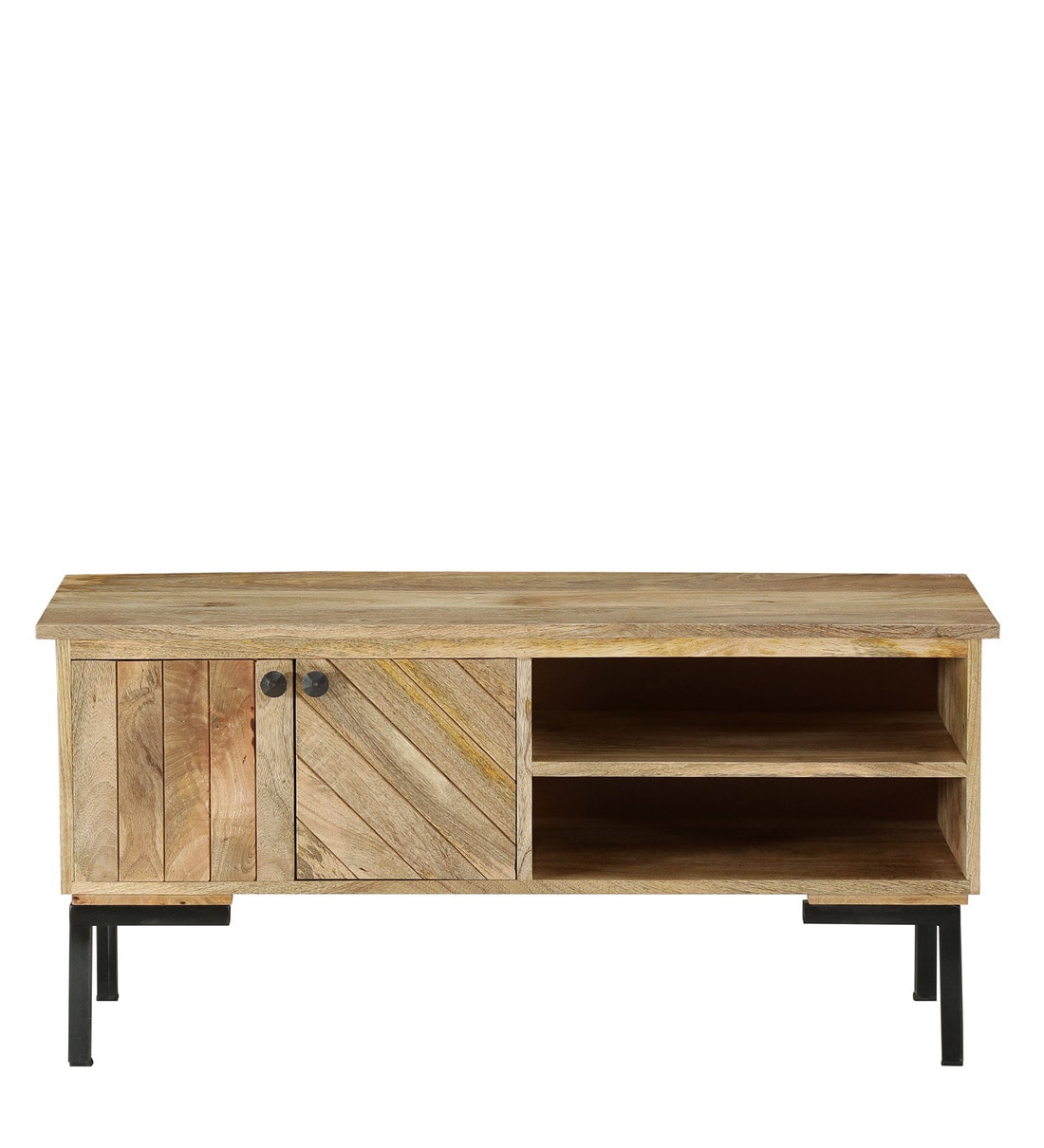 Buy Haywood Solid Wood Entertainment Unit In Natural Finish Bohemiana
