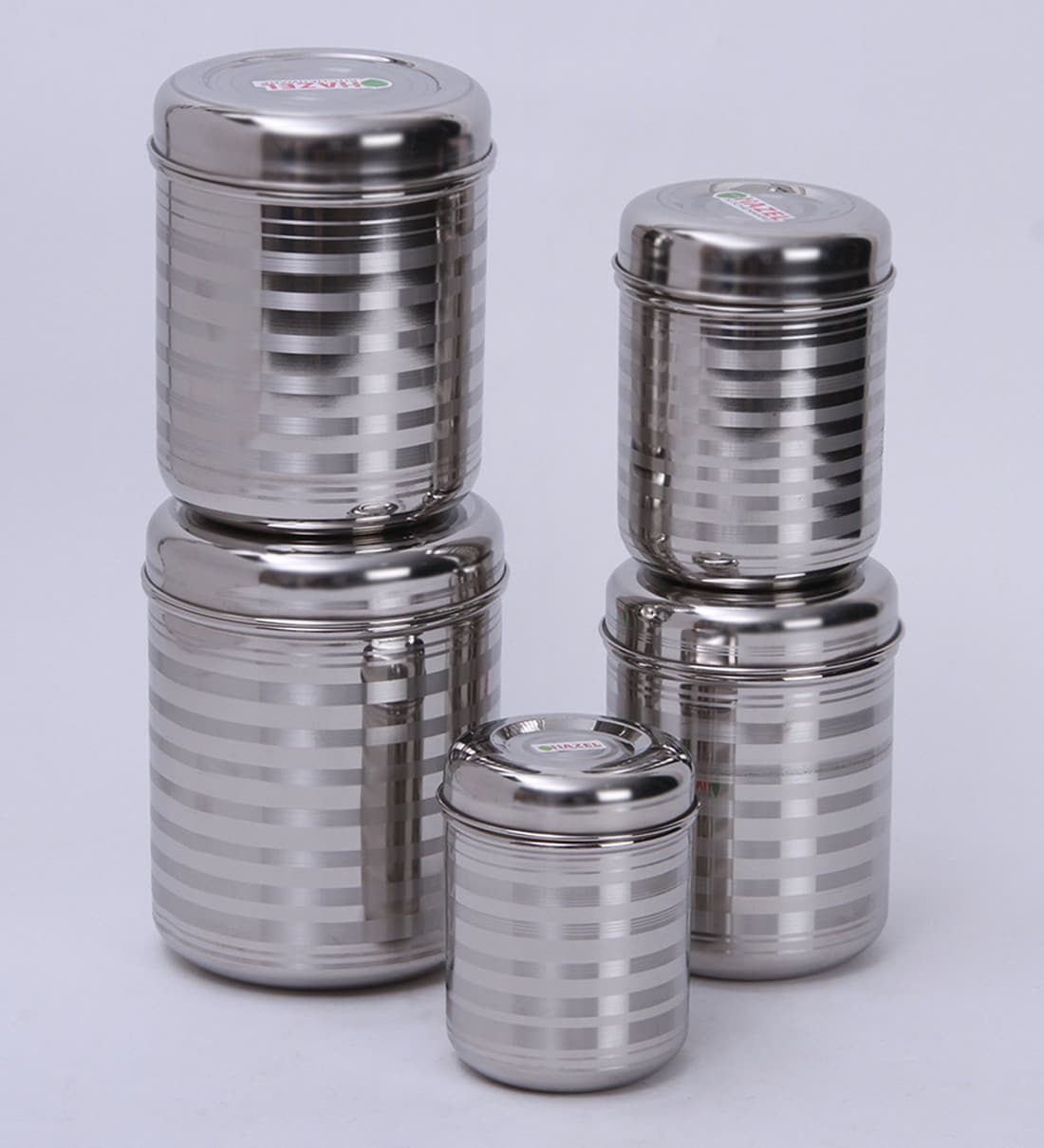 Buy Stainless Steel Kitchen Container Set of 5 By Hazel Online