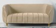 Hairo Velvet 2 Seater Sofa In Beige Colour