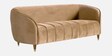 Hairo Velvet 2 Seater Sofa In Beige Colour