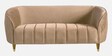 Hairo Velvet 2 Seater Sofa In Beige Colour