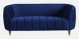 Hairo Velvet 2 Seater Sofa In Blue Colour