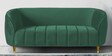 Hairo Velvet 2 Seater Sofa In Forest Green Colour