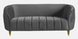 Hairo Velvet 2 Seater Sofa In Iron Grey Colour