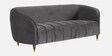 Hairo Velvet 2 Seater Sofa In Iron Grey Colour