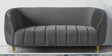 Hairo Velvet 2 Seater Sofa In Iron Grey Colour