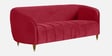 Hairo Velvet 2 Seater Sofa In Red Colour