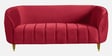 Hairo Velvet 2 Seater Sofa In Red Colour