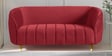 Hairo Velvet 2 Seater Sofa In Red Colour