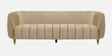 Hairo Velvet 3 Seater Sofa In Beige Colour
