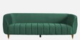 Hairo Velvet 3 Seater Sofa In Forest Green Colour