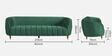 Hairo Velvet 3 Seater Sofa In Forest Green Colour