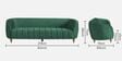 Hairo Velvet 3 Seater Sofa In Forest Green Colour